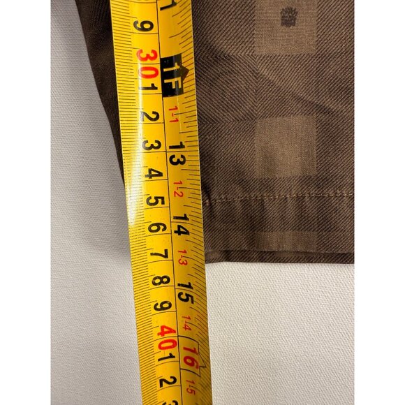 Volcom Stone Corpo Class Mens 38 Brown Chino Shorts Geometric AOP Flat Front - Picture 6 of 6